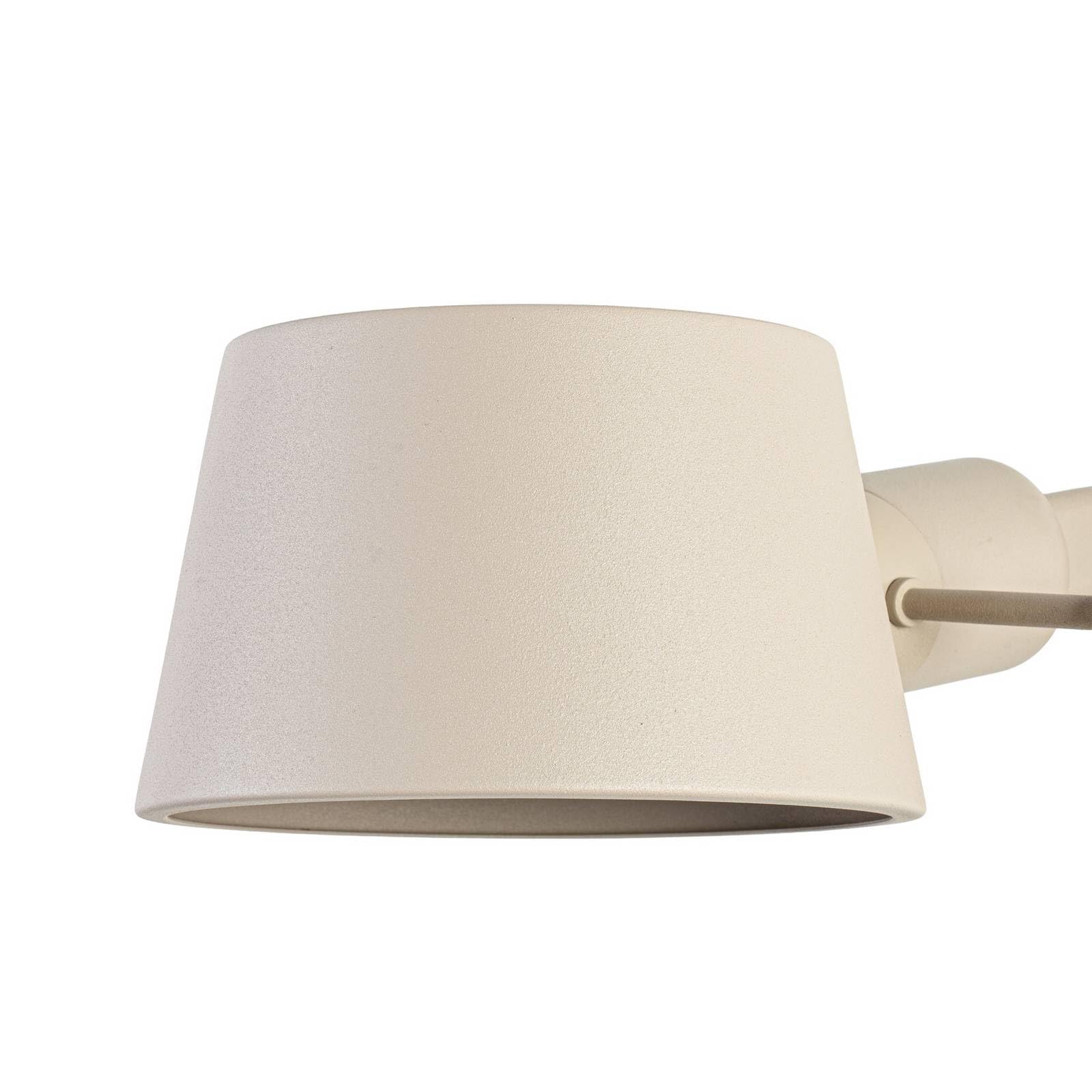 Lucande Lampa ścienna, lampa ścienna do wnętrz Silka (nowoczesna) w kolorze kremowym z metalu (1 źródło światła E27) – reflektor ścienny, oświetlenie ścienne do sypialni/salonu