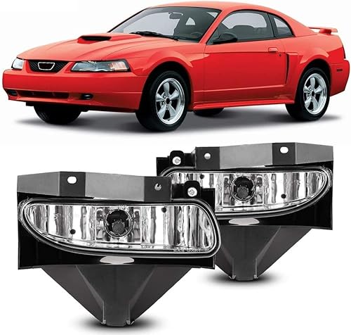 99-04 Ford Mustang OEM Par de luces de niebla, lente transparente