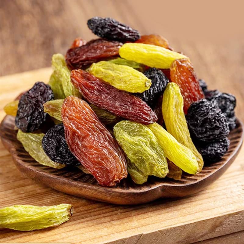 Miniatura 5 de Sin semillas Medley Pasas de frutas secas pasas doradas pasas a granel Pasas de tres colores, ingredientes de té con leche de pasas, aperitivos