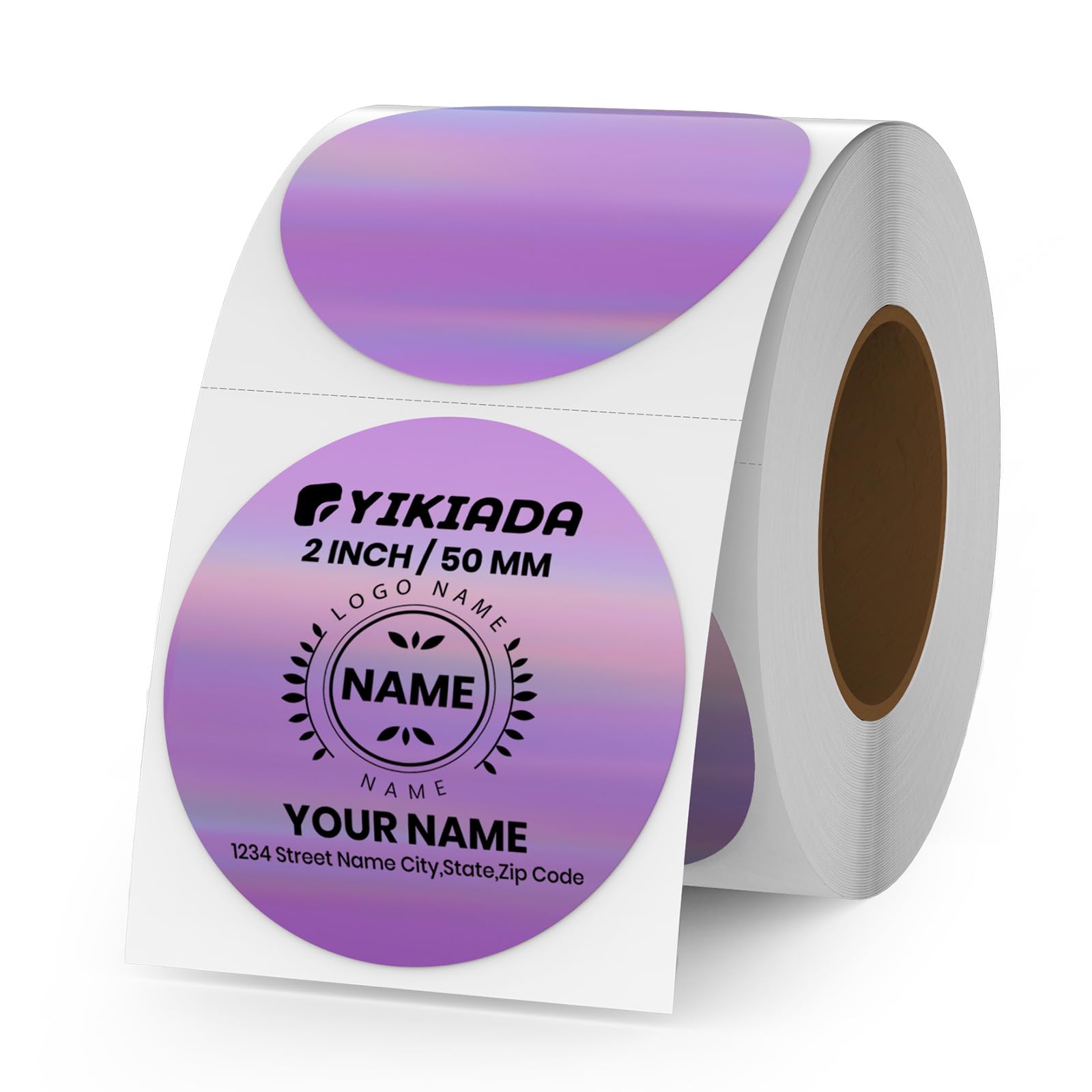 Amazon.co.jp: YIKIADA ホログラフィックパープルサーマルラベル