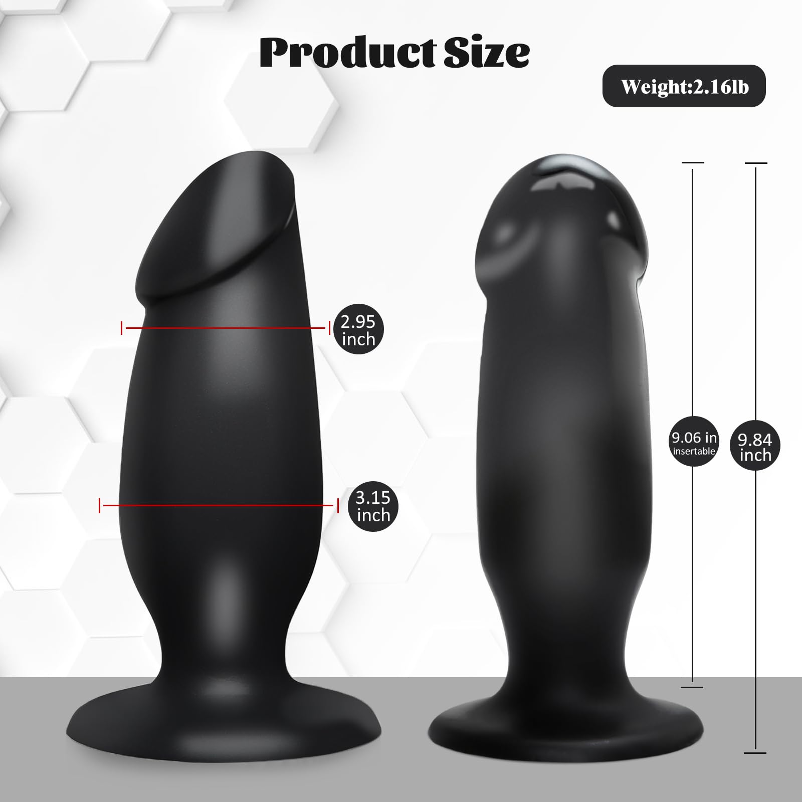 Super Long Thick Anal Butt Plug Trainer Sex Toys, 10.2 Inch Large Butt Plug Thread Anal Plug Big Anal Dildos Anus Dilator Anal Sex Toy for Adult Men Women Couples Prostate Massage Advanced Anal Play: Black