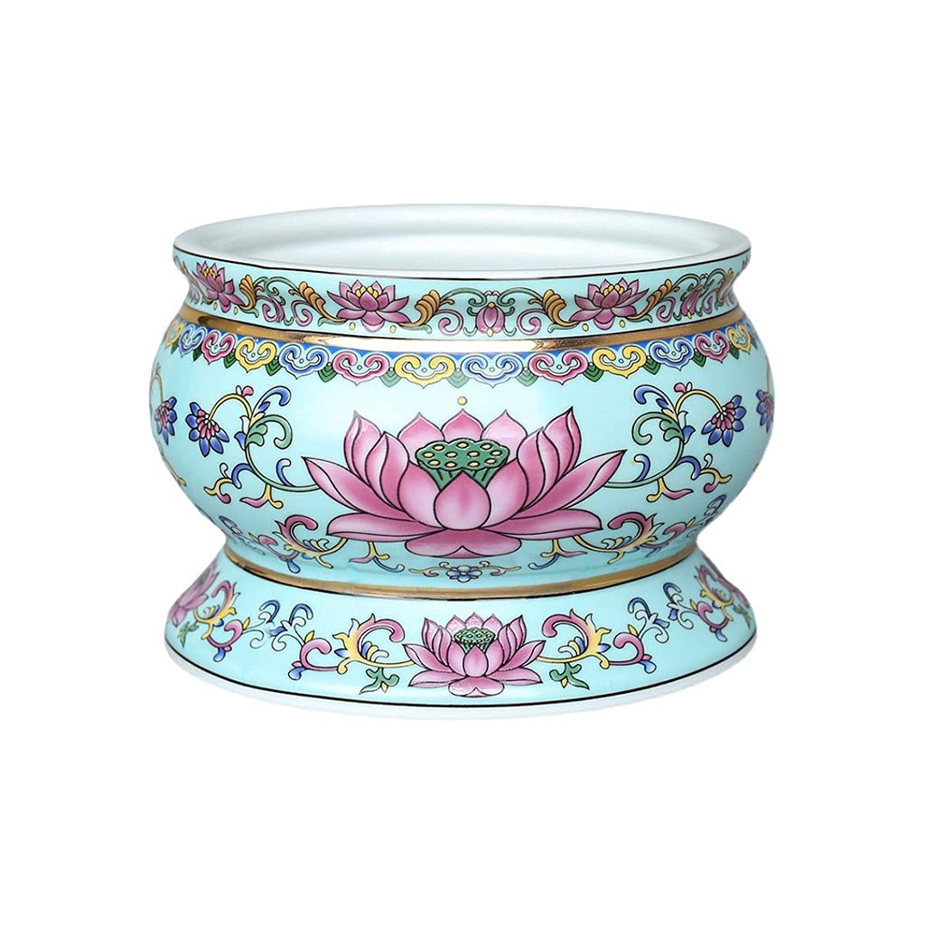 Räucherstäbchenhalter Räucherbrenner Emaille Lotus Muster Weihrauch Brenner Keramik Sandelholz Weihrauchbrenner Haushaltslinie Weihrauchbrenner Dekoration Desktop Ornamente Räucherstäbchen Halter ( Si