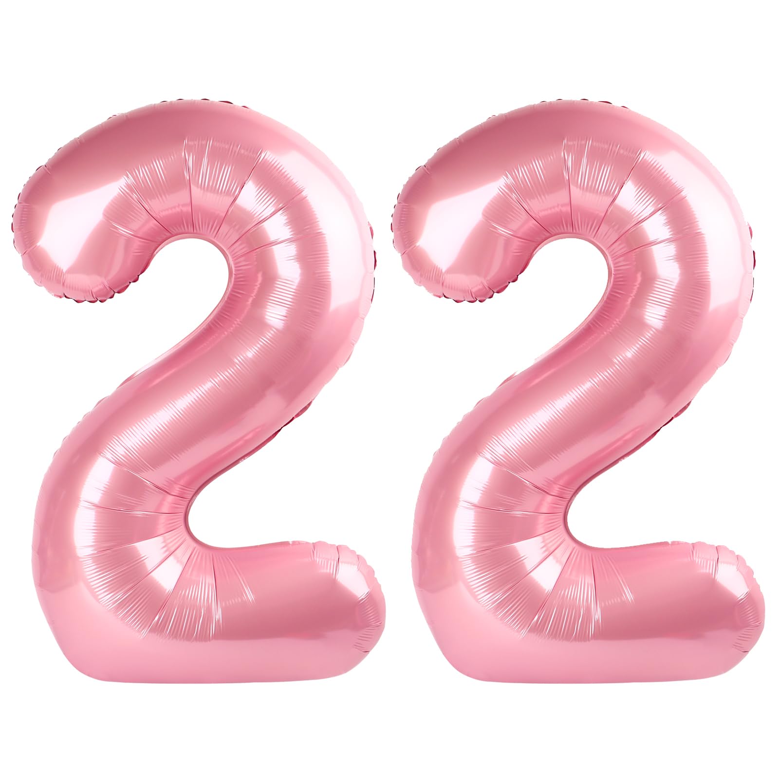 Number Balloons Pearl Pink 22 Balloon 40 inch for 22 Birthday Decorations