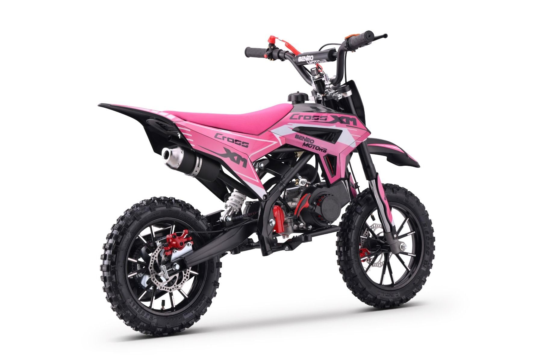 Motocross per giovani piloti Beneo Motors CROSS XM Rosa - 50cc Dirtbike Dirt Bike CrossBike CrossBike DirtBike Borsa 50cc Pitbike PocketBike Motocross Motocross Moto Motorbike