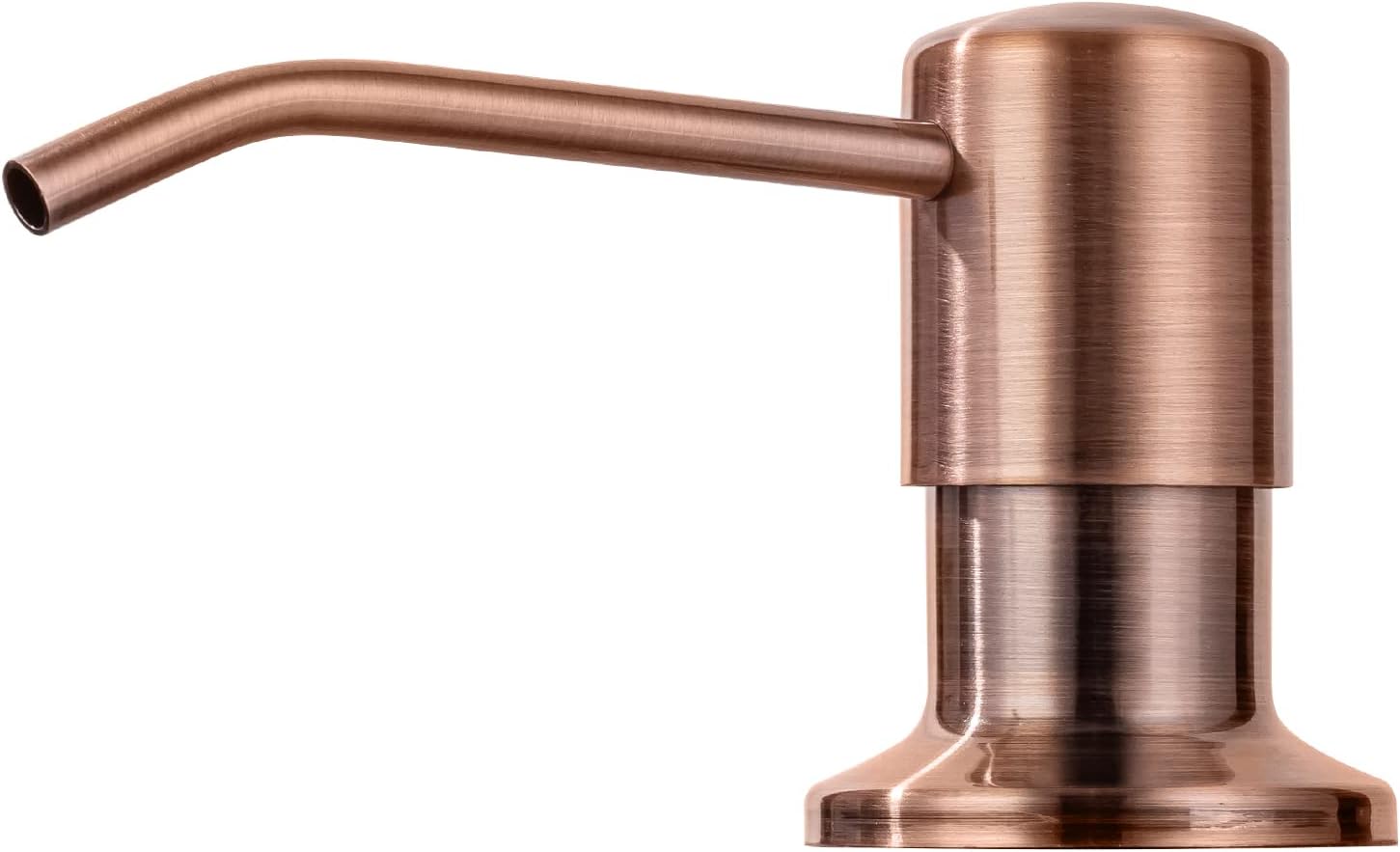 Soap Dispenser for Kitchen Sink, Built in, Stainless Steel (Copper), Pump Set Dish or Lotion, Refill from The Top,Kitchen CounterTop 17 OZ,Built-in Copper Bronze