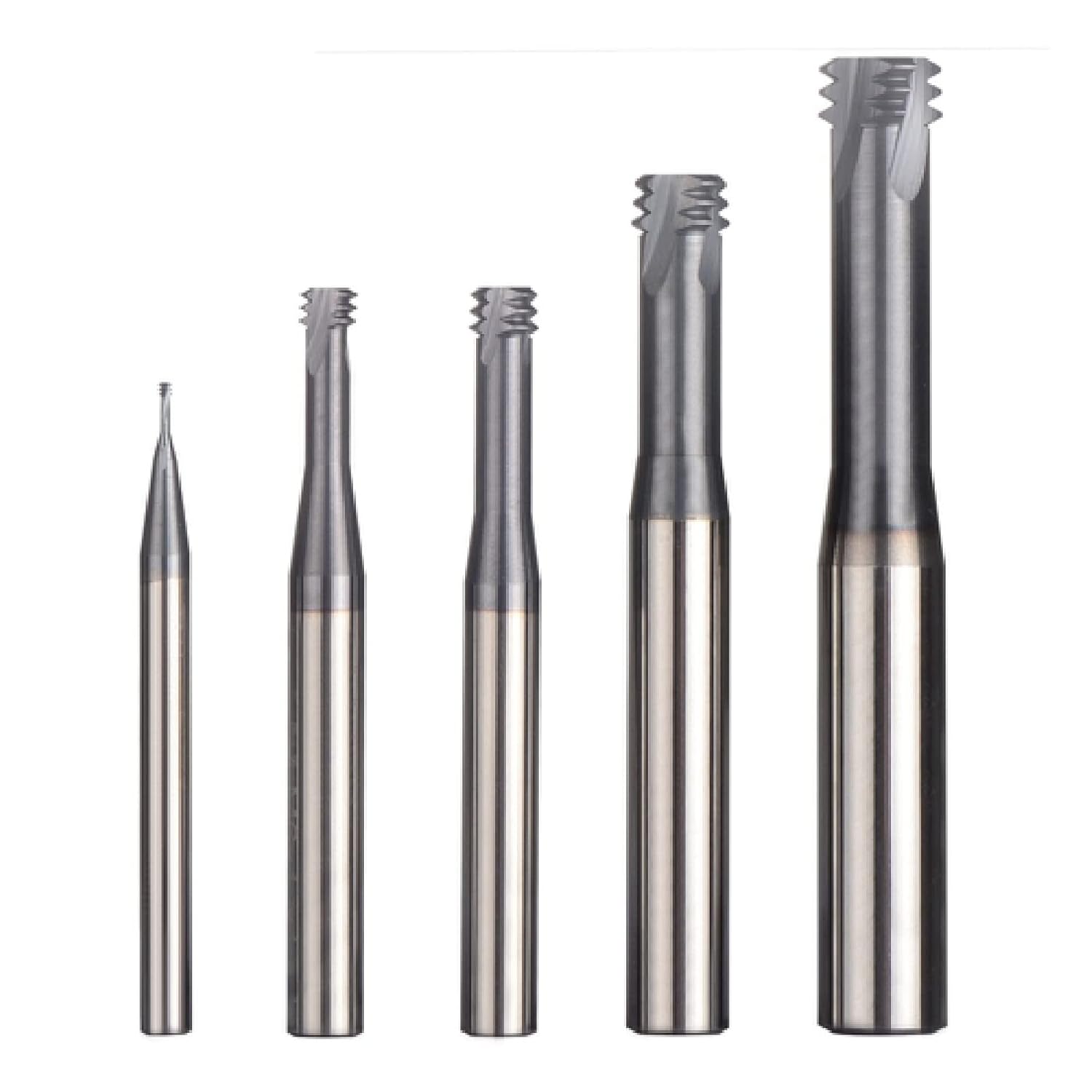 1pc Carbide Alloy 3 Tooth Coated M1.0 - M12 Thread end Mills CNC Threading milling Cutter Tool for Metric Thread,TRT-M1.6x0.35-H4