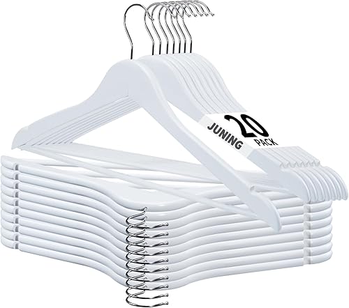 Perchas de madera con gancho giratorio de 360 grados, acabado natural liso y perchas de madera duraderas, perchas resistentes para ropa, chaquetas,