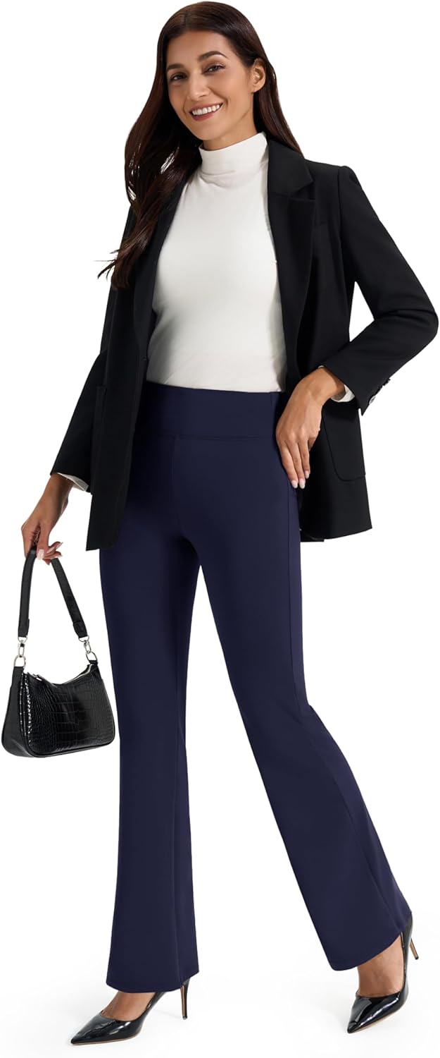 AFITNE Women's Yoga Dress Pants High Waist Pull On Work Pants 2025 Stretchy Office Casual Slacks - Image 7