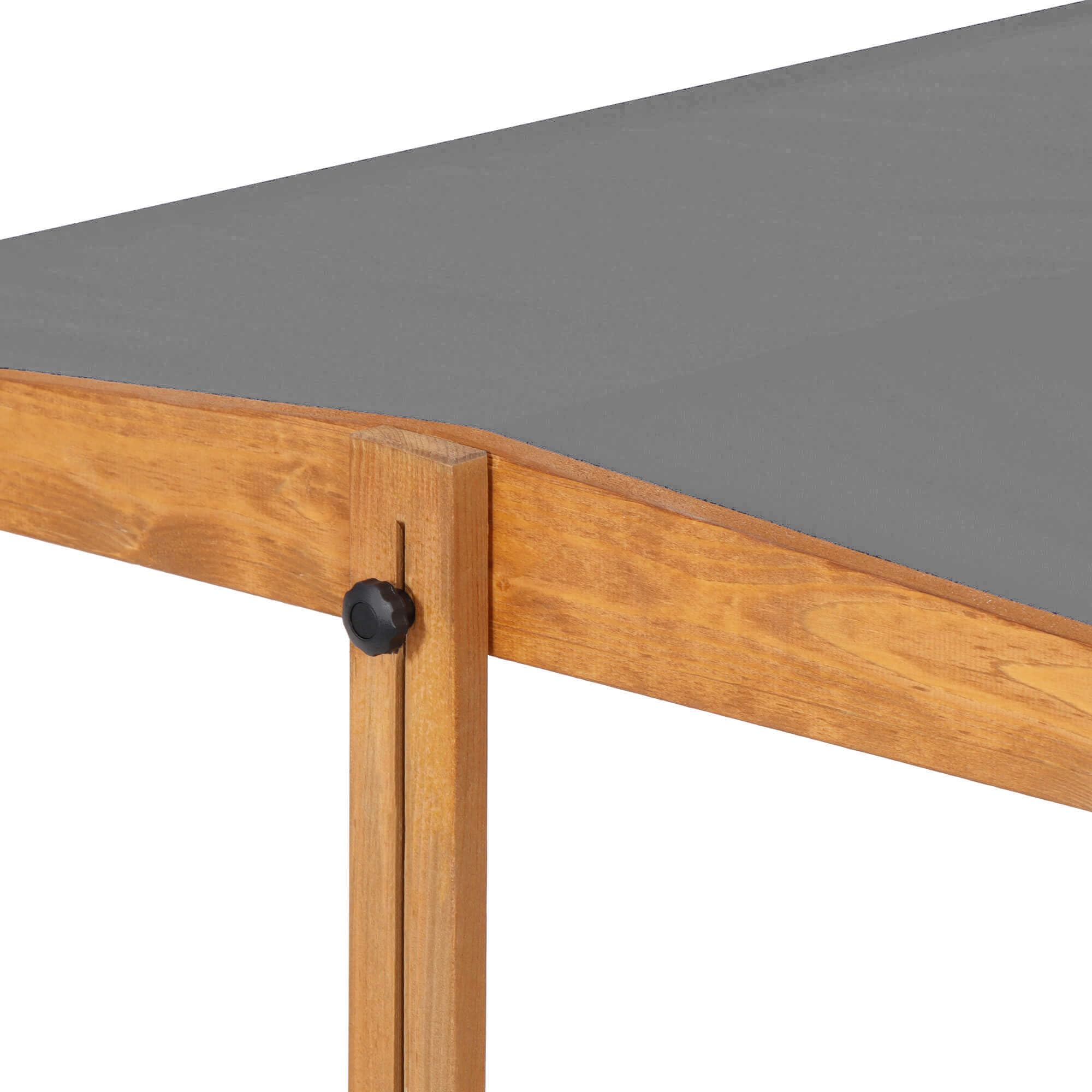 Bac à Sable En Bois SPRINGOS – 120x120x120 Cm – Toit Inclinable Réglable, Bancs Rabattables – Bâche Incluse – Idéal Jardin Extérieur