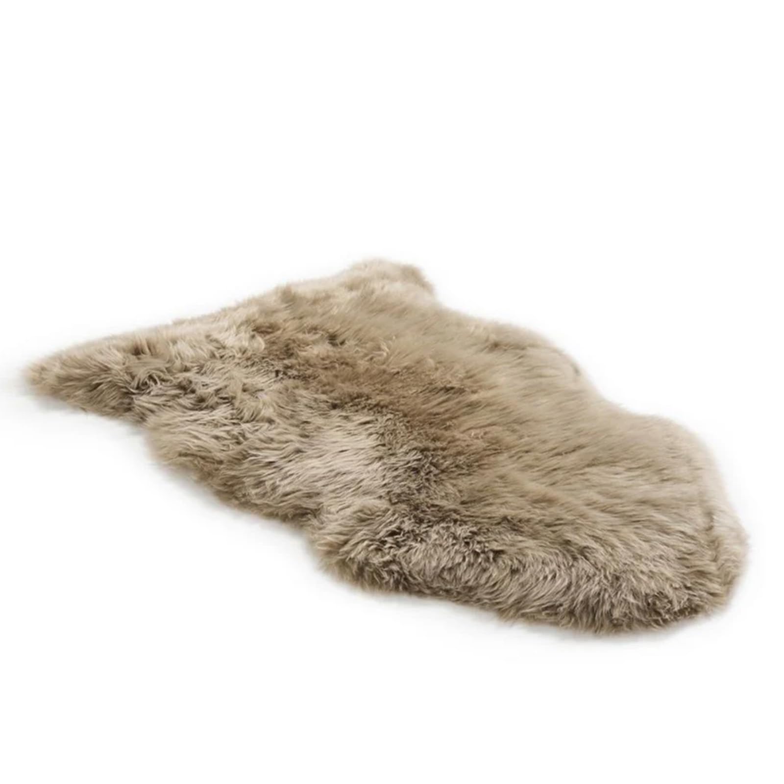Plush Sheepskin Floor Rug – Thick Soft Long Wool for Bedroom, Living Room & Nursery – Hypoallergenic, Durable, Cozy, Temperature-Regulating, Luxurious Comfort for Home Use - Single/Dark Taupe