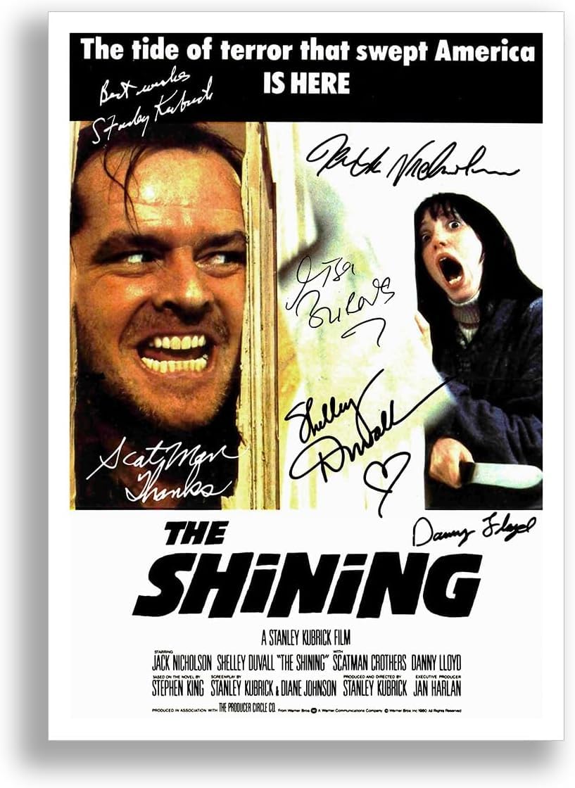 The Shining Cast Signed A4 Poster Photo Print Framed Autograph Gift Movie Film (A3 Poster Only)