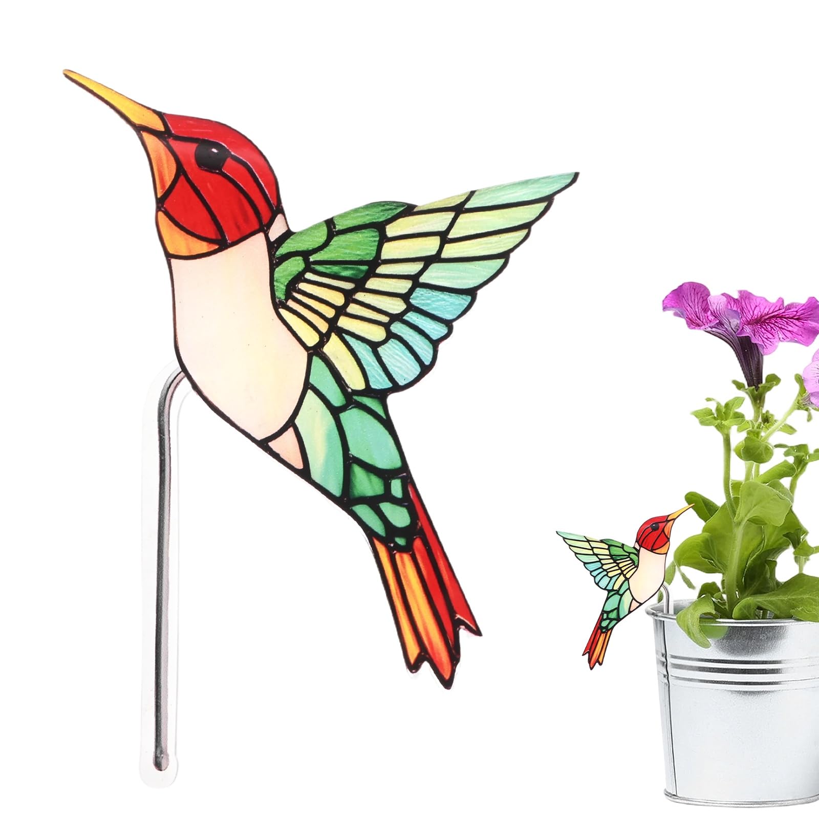 M METERXITY 1-Pack Bird Acrylic Stakes 4.7 Inch, Birding 8
