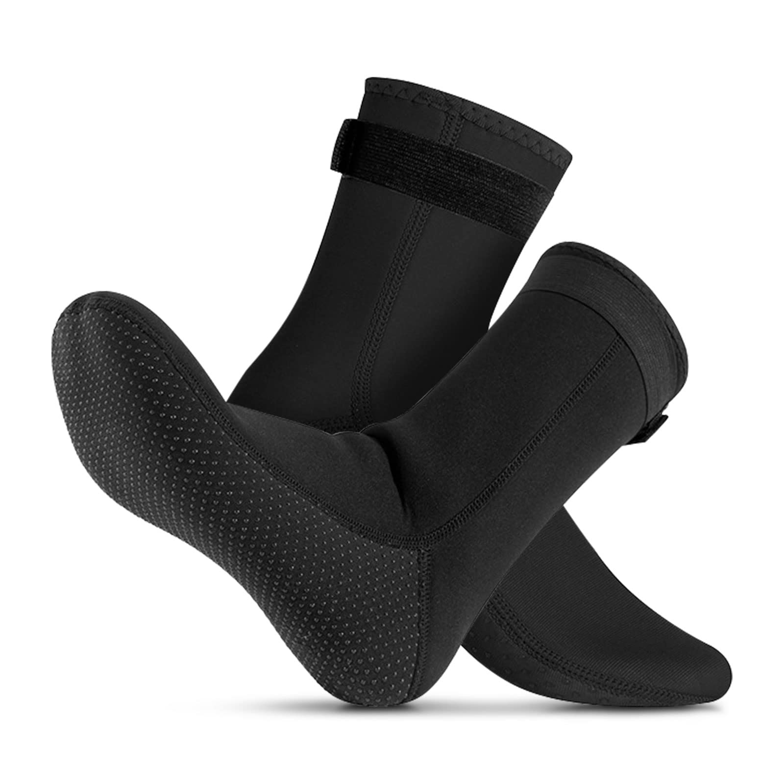 Tesyeux Calcetines de Neopreno,3mm Calcetines Buceo Para Mujeres y Hombres, Antideslizantes Escarpines Neopreno, Impermeables Calcetín de Traje Para Nadar,Playa,Surf,Vela,Buceo,Snorkel y Deportes acuáticos