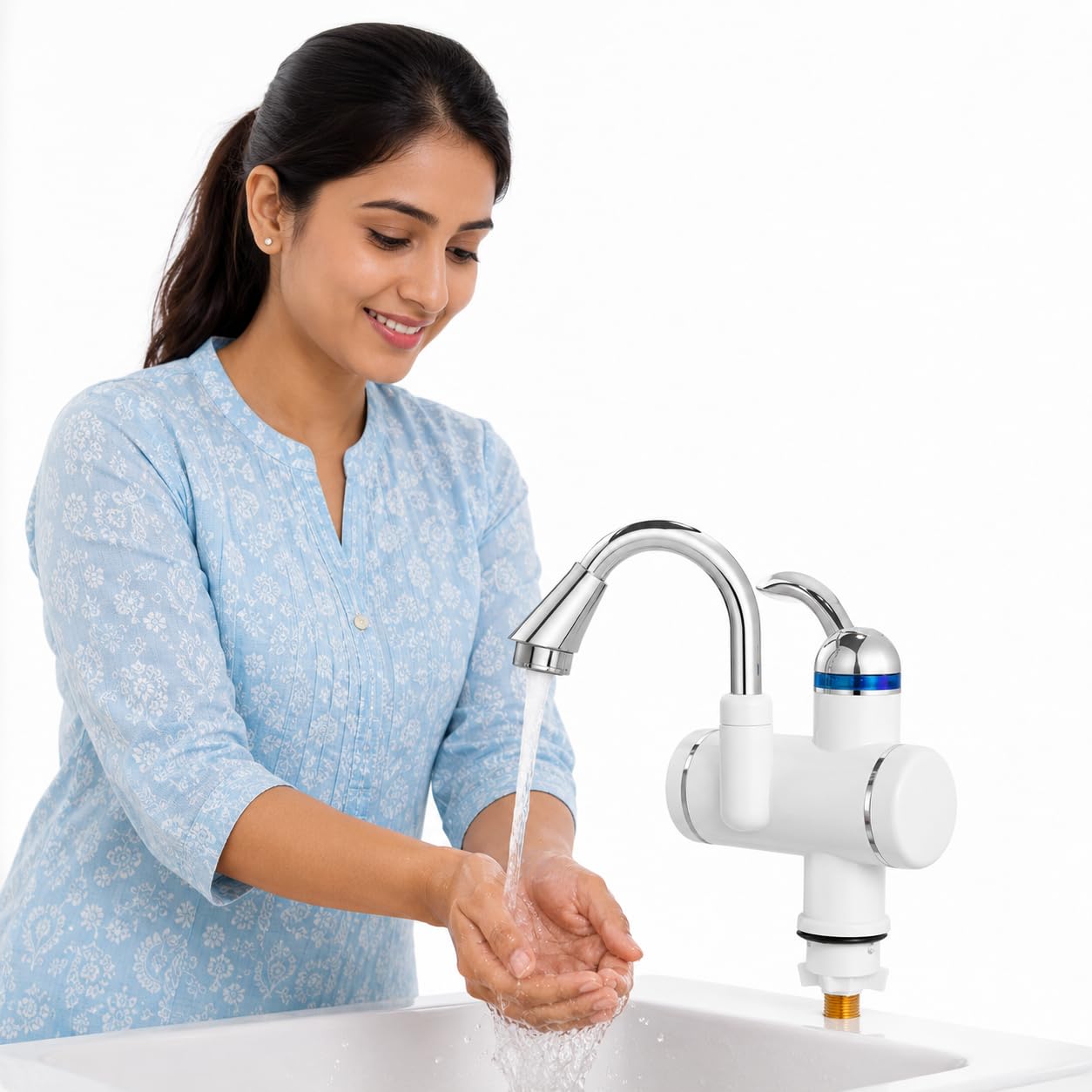 Drumstone (𝐒𝐩𝐞𝐜𝐢𝐚𝐥 𝟏𝟓 𝐘𝐞𝐚𝐫𝐬 𝐖𝐚𝐫𝐫𝐚𝐧𝐭𝐲) Instant Electric Hot Water Faucet 3000W, Fast Heating Tap with LED Display, 360° Rotating Spout, Tankless Water Heater for Kitchen-image-13