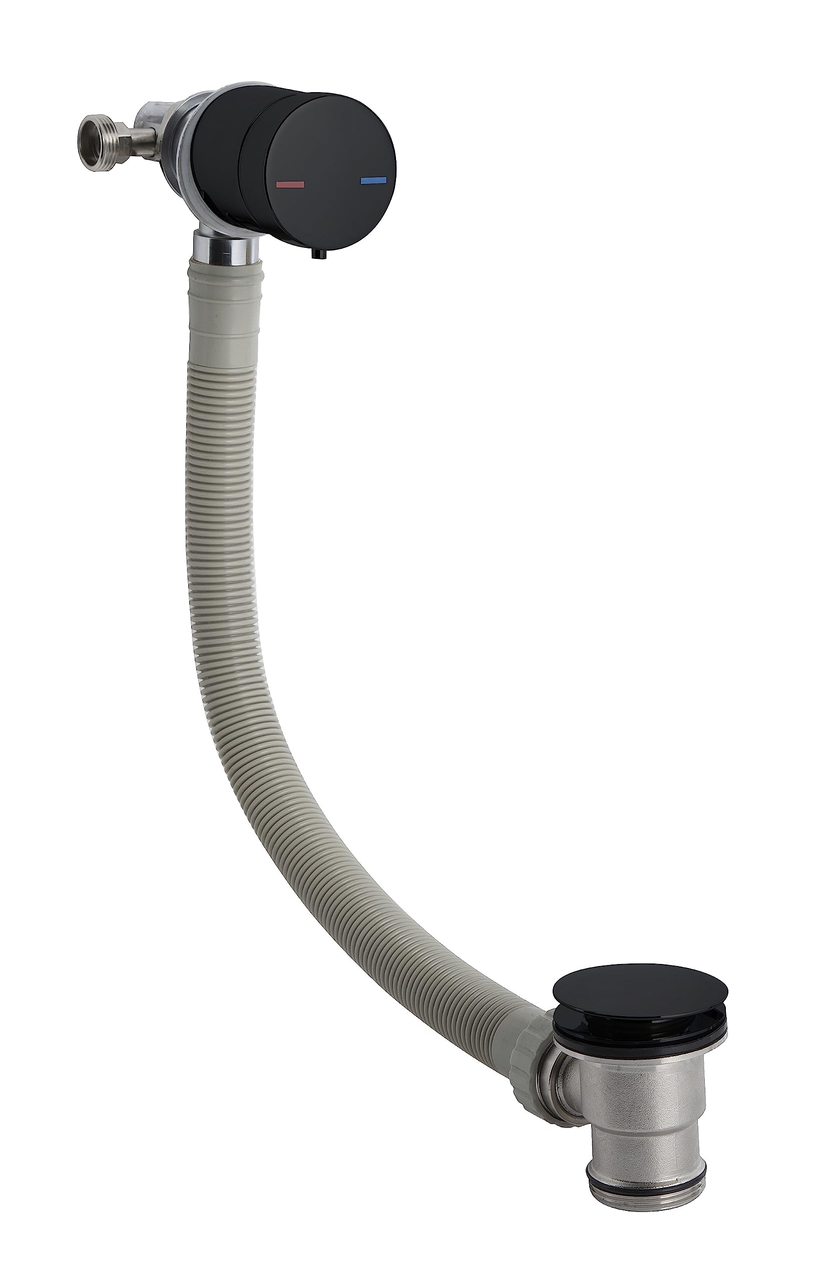 Nuie Matt Black Bath Filler And Waste