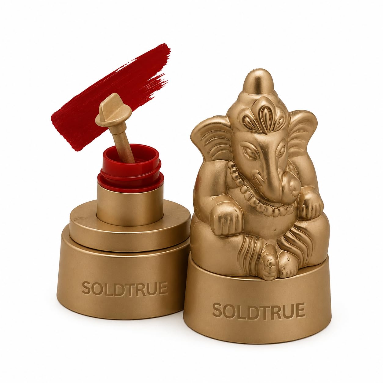 SOLDTRUE Ganesh Statue Powder Sindoor for Women, Organic Sindoor powder, Kumkum Powder, Sindhuram for Women's Forehead(pack of 1)-picture-35