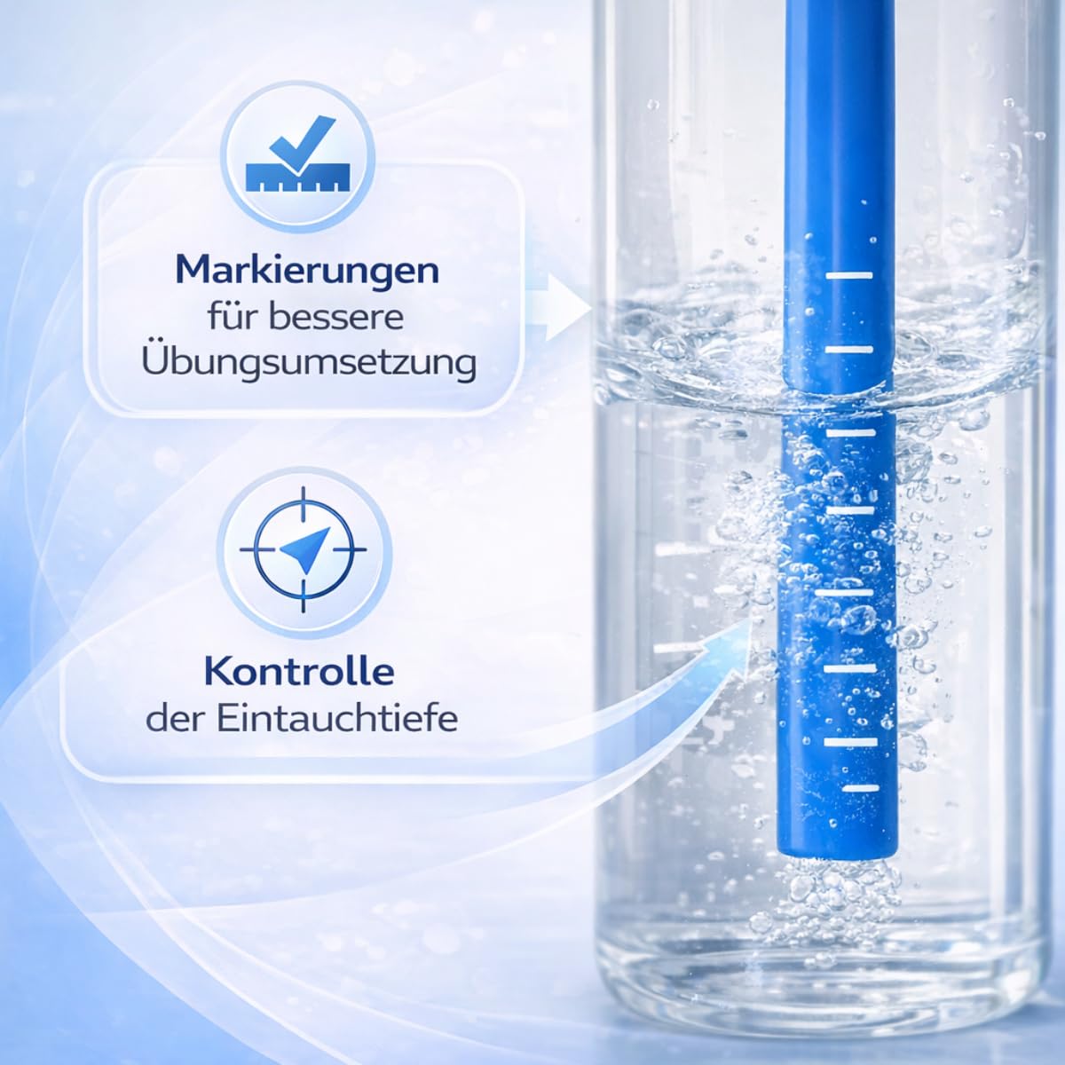 Original PULMO-TRAIN Voice – Tubo de silicona para entrenamiento de la voz y ejercicios vocales – Tubo de ejercicio flexible para canto, habla y ejercicios de respiración – en varios colores (azul, 25