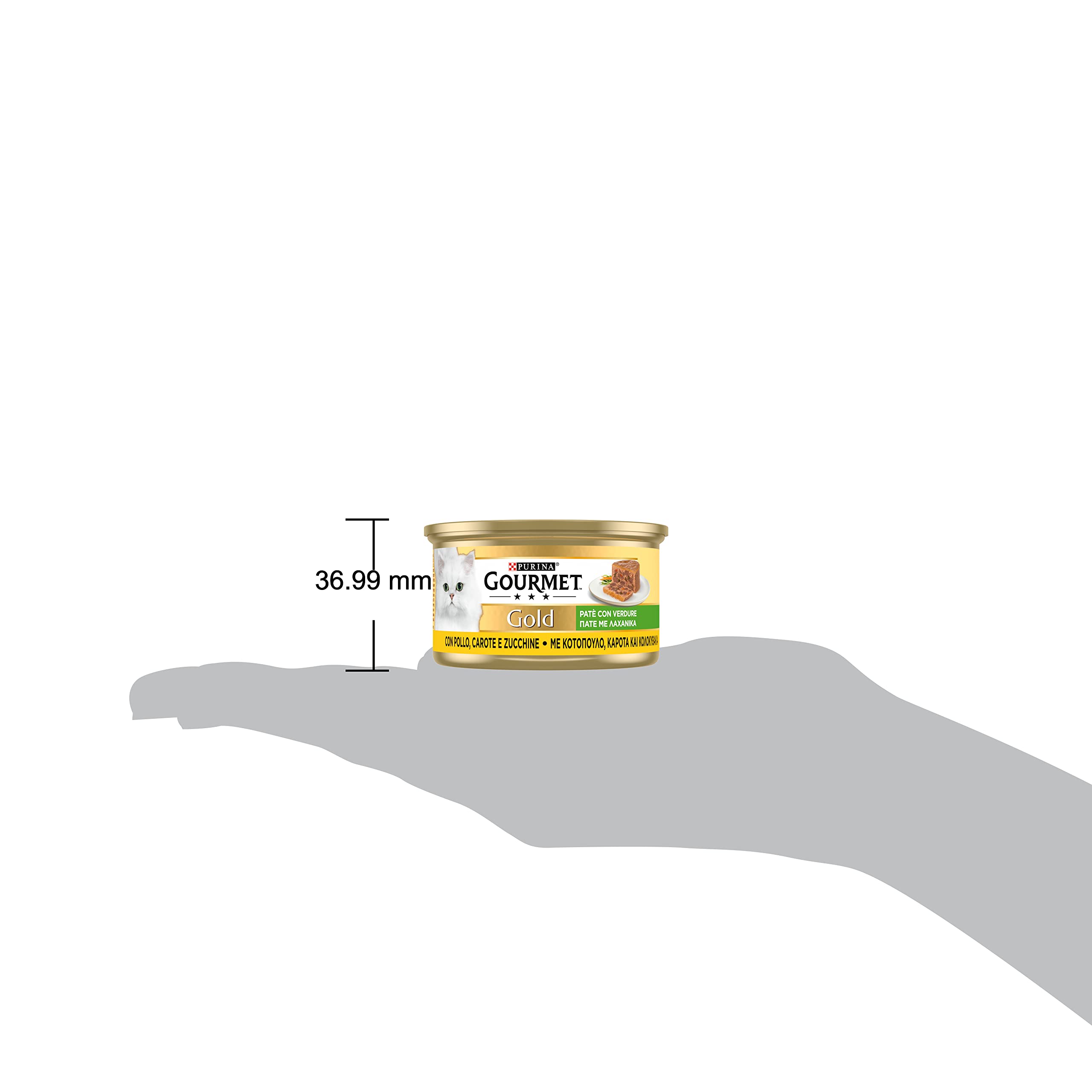 GOURMET GOLD Cibo umido per gatti adulti Patè con Verdure, Pollo, Carote e Zucchine, 24 lattine da 85g