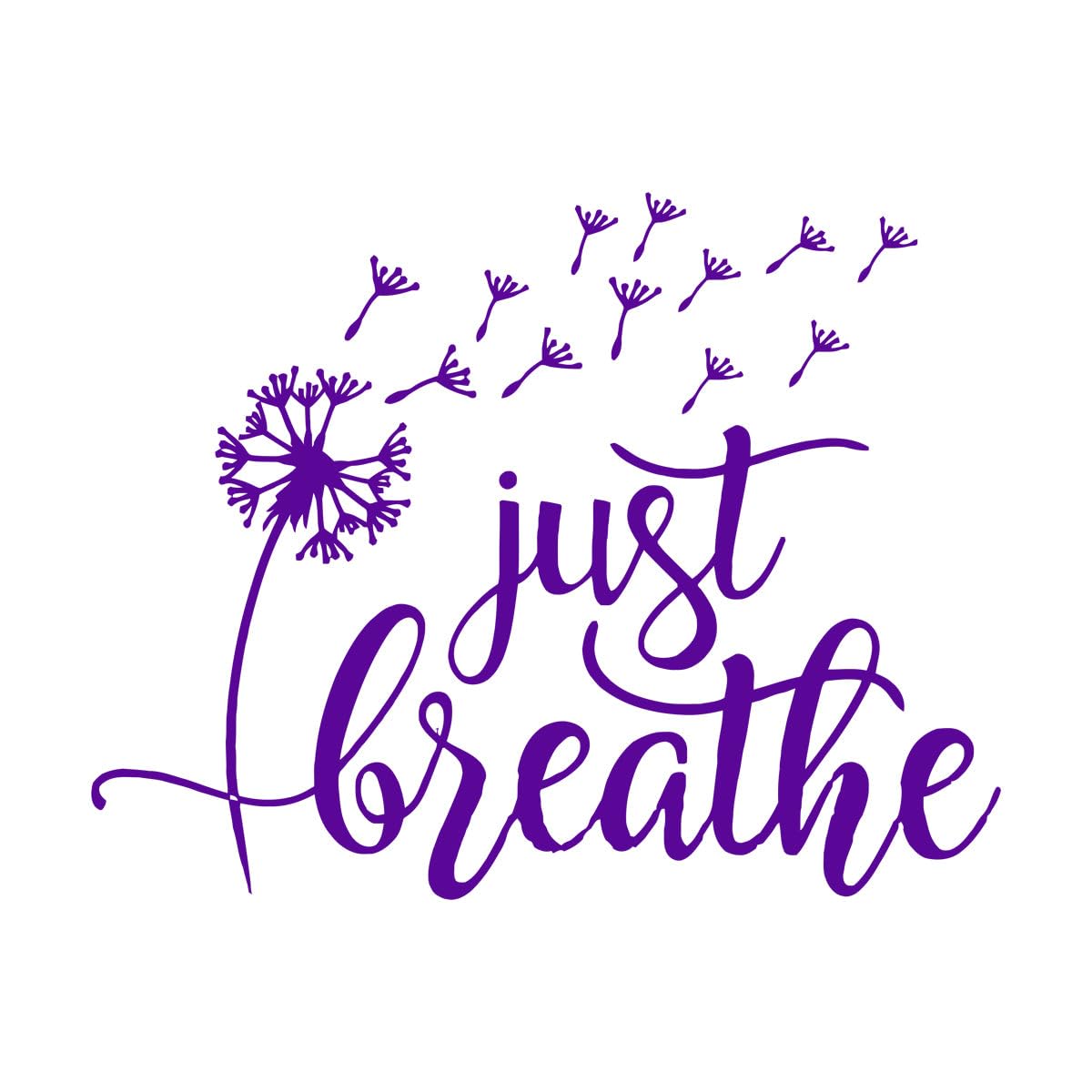 Lzhouting Wall Stickers 1906 Just Breathe Dandelion Home Wall Decor Decal Stickers Bedroom Living Room Wallpaper Large - 51X67cm