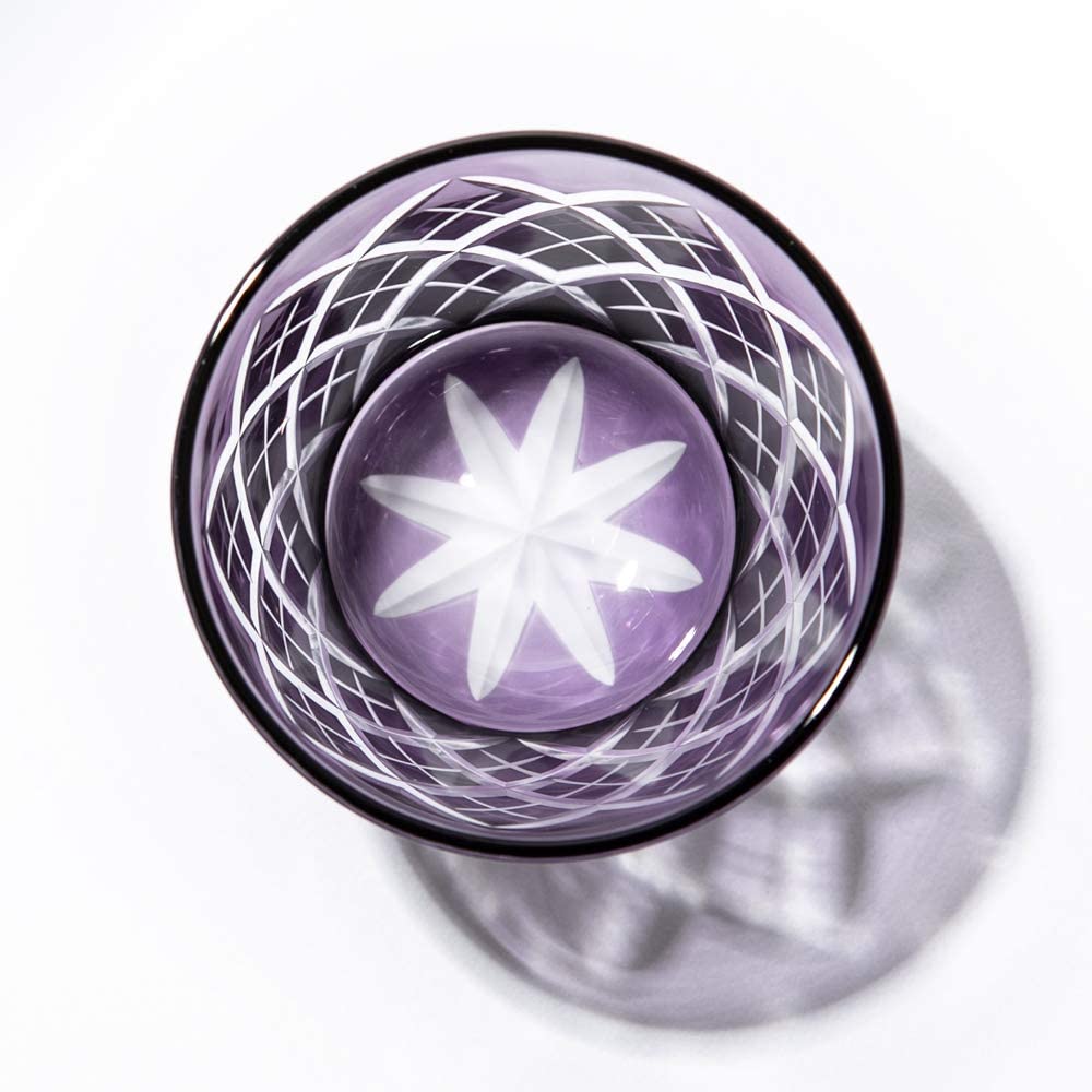 Amazon.co.jp: 【 太武朗工房 公式 】 江戸切子 矢来紋 冷酒杯（江戸紫