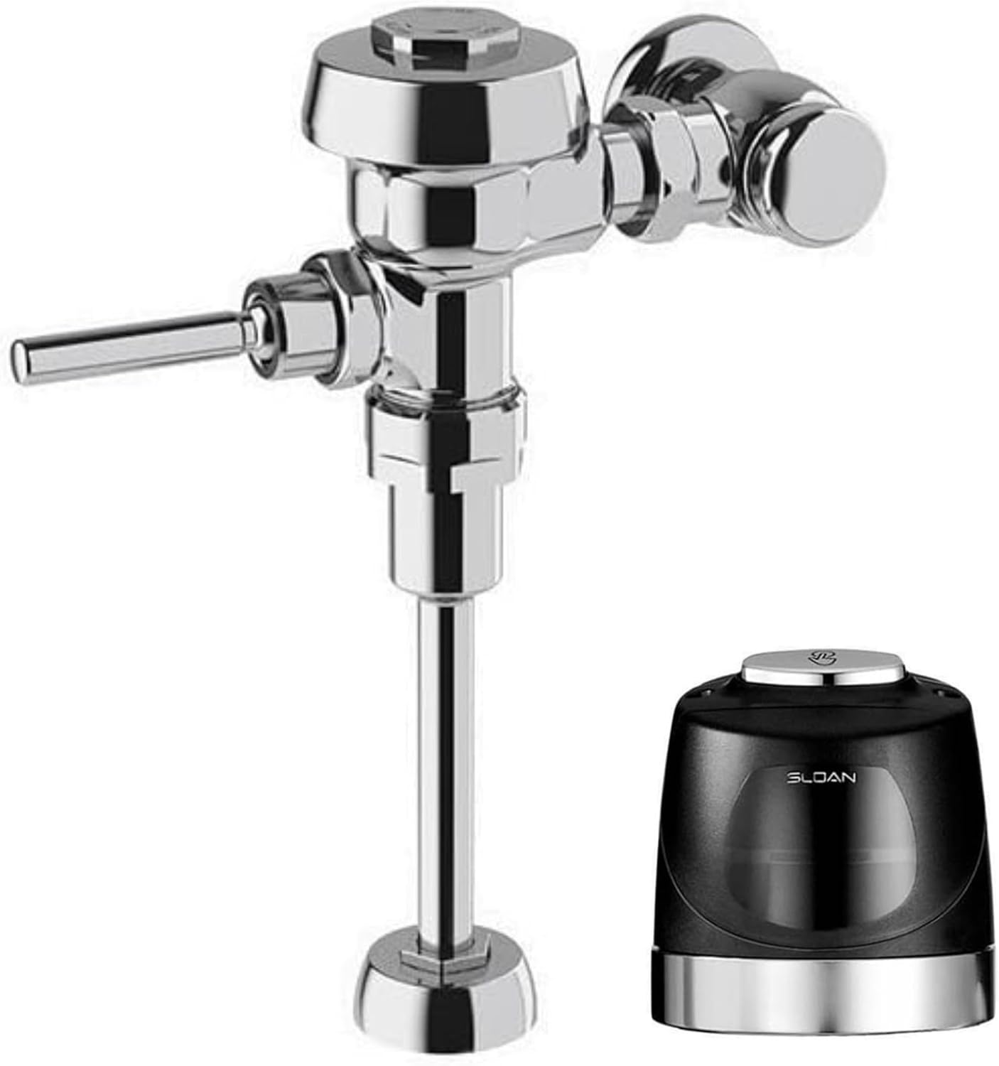 Sloan Royal 186 Urinal Flushometer, 3912697 & Sloan G2 RESS-U Retrofit, 3325403 Bundle - Fixture Connection Top Spud, 0.5 GPF Manual Flush Valve, Exposed Top Mount Sensor, 6 Year Battery Life