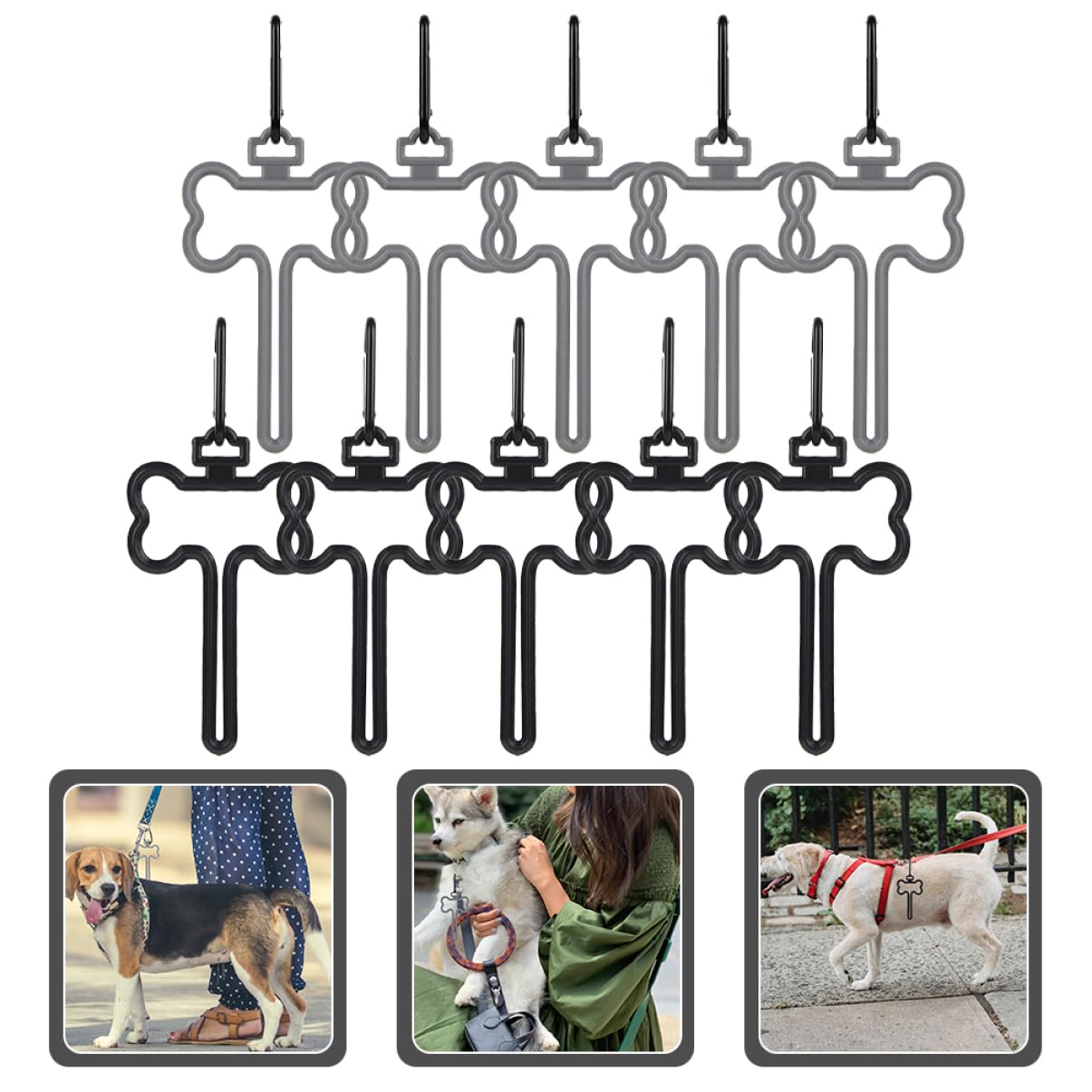 Sosoport Volle Kotbeutel 30 Stk Clip Für Hundekotbeutel Hundekotspender Halter Für Haustierkotbeutel Abfallsackhalter Hundezubehör Für Kleine Hunde Hundeleine Taschenträger Der Hund Aluminiumlegierung