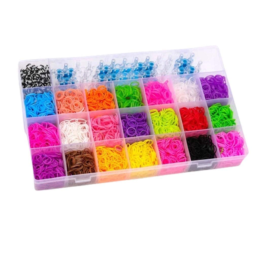 eS³kube Rainbow Rubber Bands Kit With 4200 Loom Bands With Case For Diy Crafting, Bracelet Making, Kit Gifts For Girls & Boys, Multicolor - Image 7 thumbnail