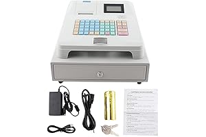 Sistema Registradora Electrónica con Cajón y Teclado de 48 Teclas, Ideal para...