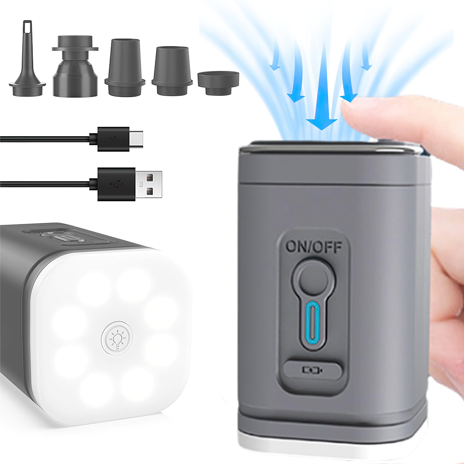 Aérateur RebelFIN RebelAir USB – Seau Appât Rechargeable Avec Lampe