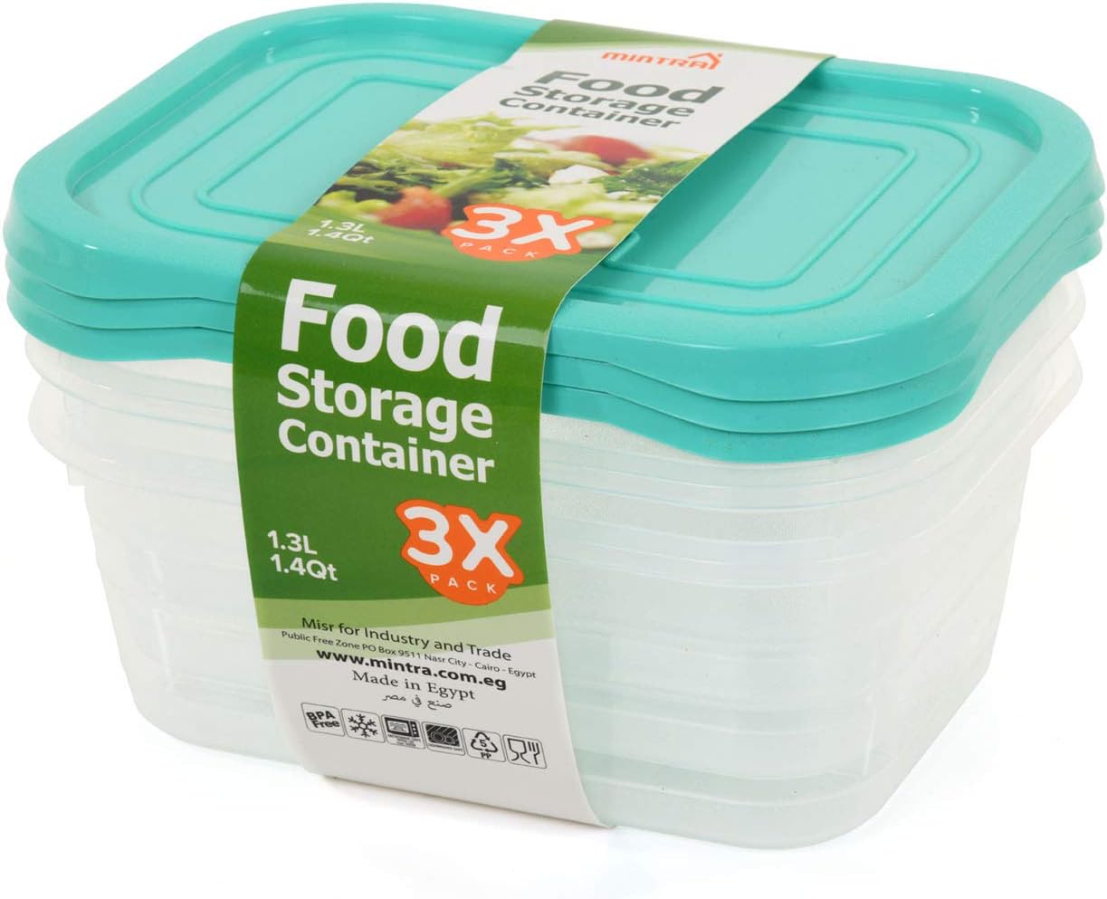 Mintra Home Storage Containers (Teal) 1.3L Home & Kitchen