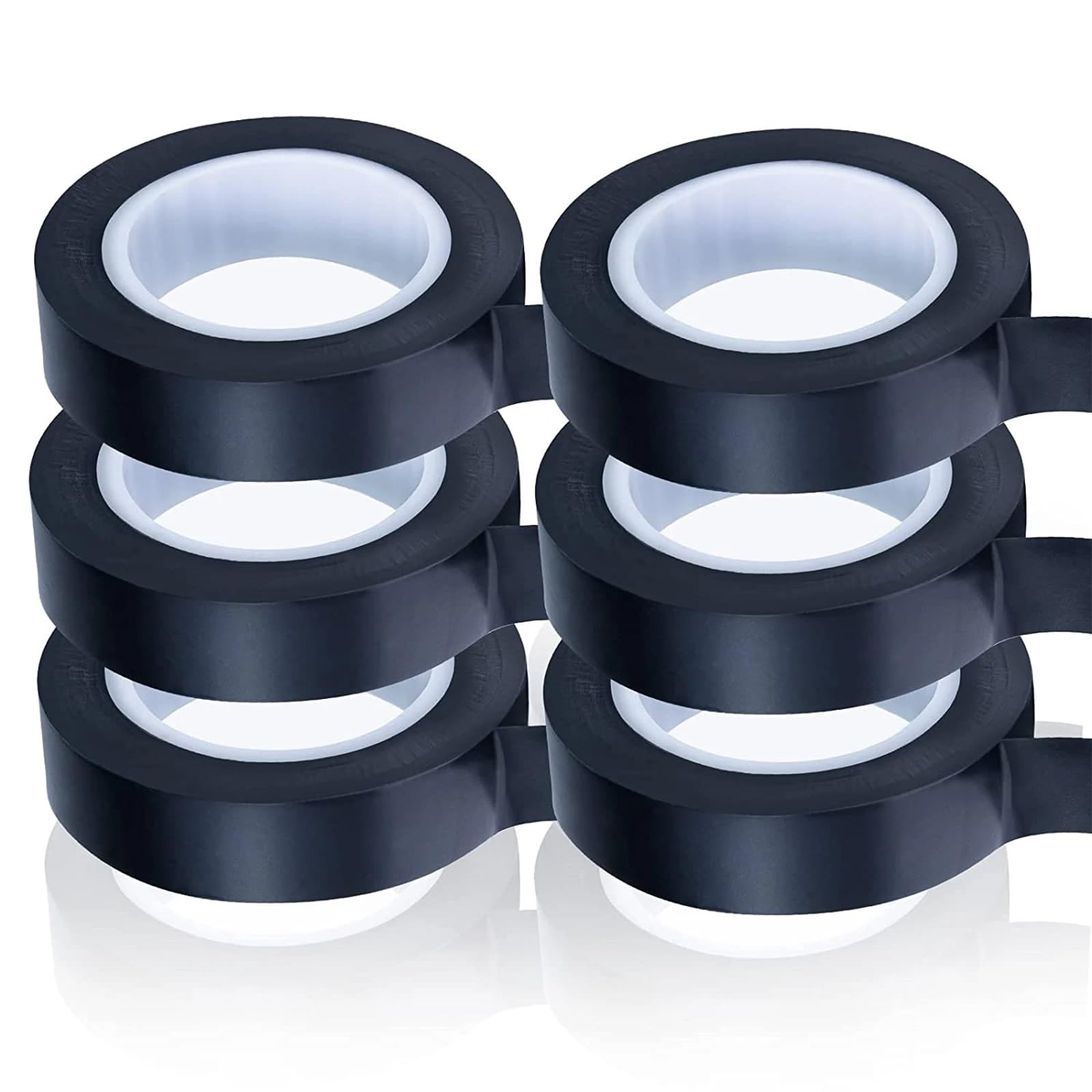 Cinta Aislante Negra De Grado Industrial, Multiusos For Envolver Arneses De Cableado, Aislante Eléctrico, 1,7 Cm X 19 M (paquete De 6)