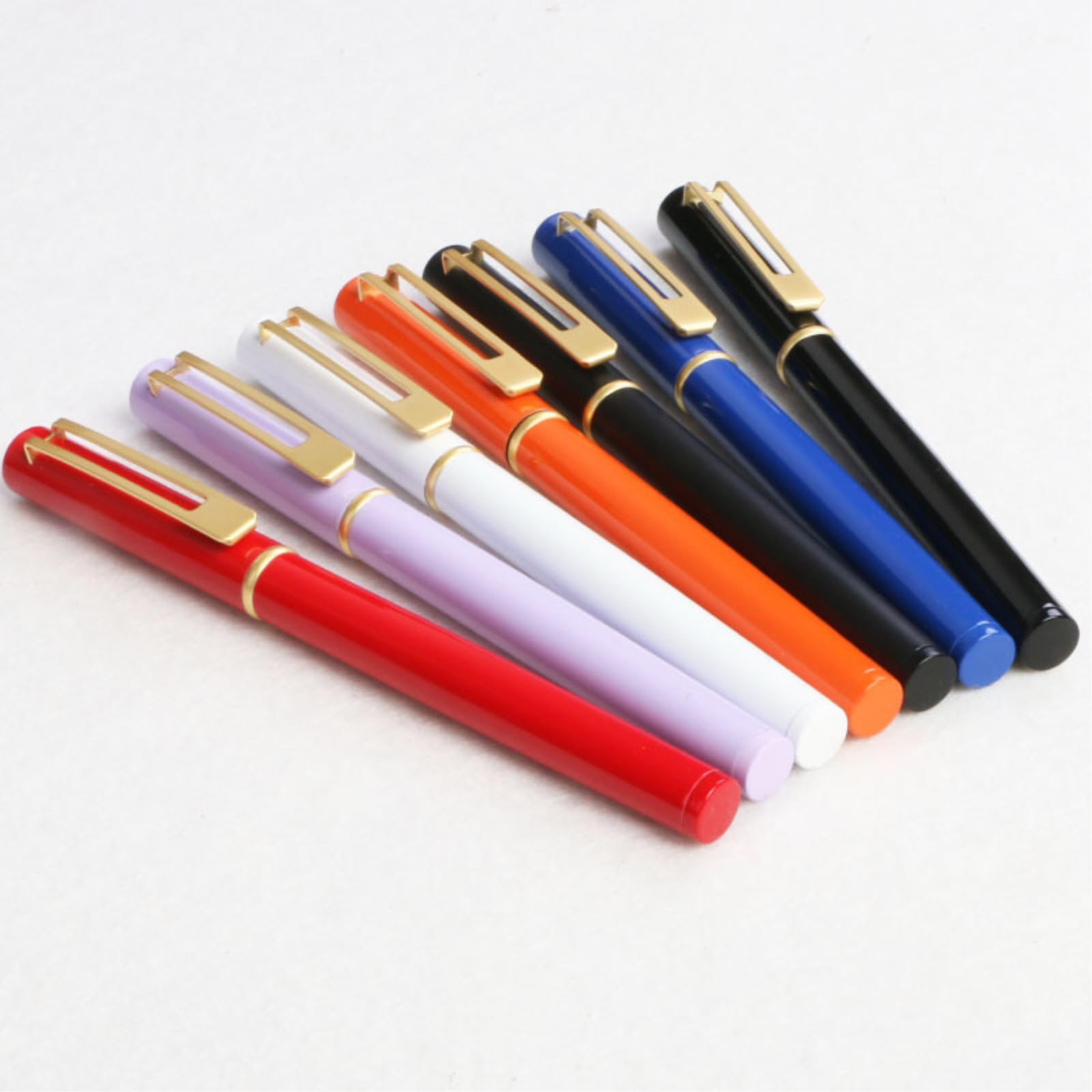 2 Stück - Business Metall Signatur Stift, Kugelschreiber, Gold Zubehör, Füllfederhalter, Macron Orange