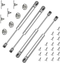 Forhandy 4 Stück Gasdruckfeder 50N/5kg Gasdruckdämpfer Möbel Softclose Scharnier Gasfeder für Küchenschrank Bücherschränke