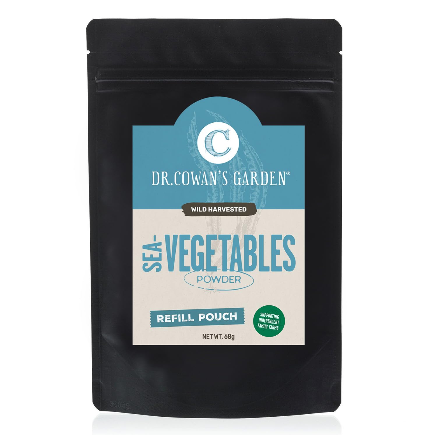 Dr. Cowan’s Garden Sea Vegetable - Pure Seaweed, Wild Harvested Atlantic Natural Seaweed & Kelp Powder, Healthy Supplement Powder - USA, Atlantic Dulse, Wakame, & Kelp - 20 Servings