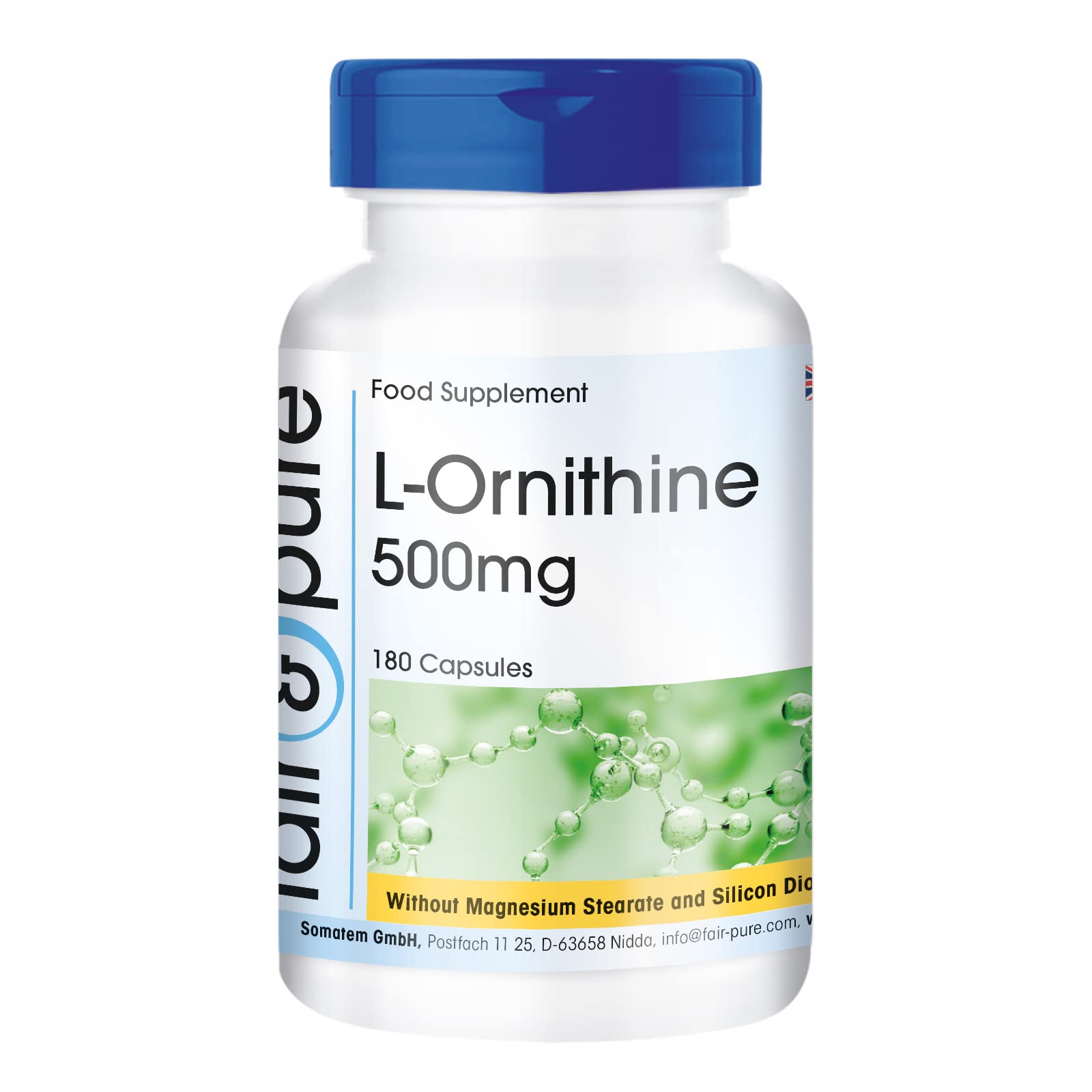 Fair & Pure® - L-Ornithine 500mg - high-dose - 180 Capsules