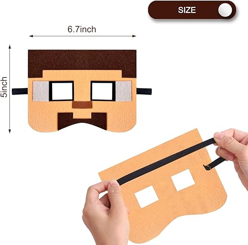 Miniatura 2 de OU RUI 12 máscaras de juego Vidio, recuerdos de fiesta, fiesta temática de Vidio, con los ojos vendados, cabina de fotos de dibujos animados,