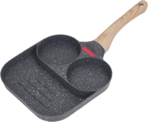 Miniatura 3 de Sartén de cerámica antiadherente sartén de huevos de silicona sensible al calor sartén de aluminio para panqueques con mango cómodo para estufa de