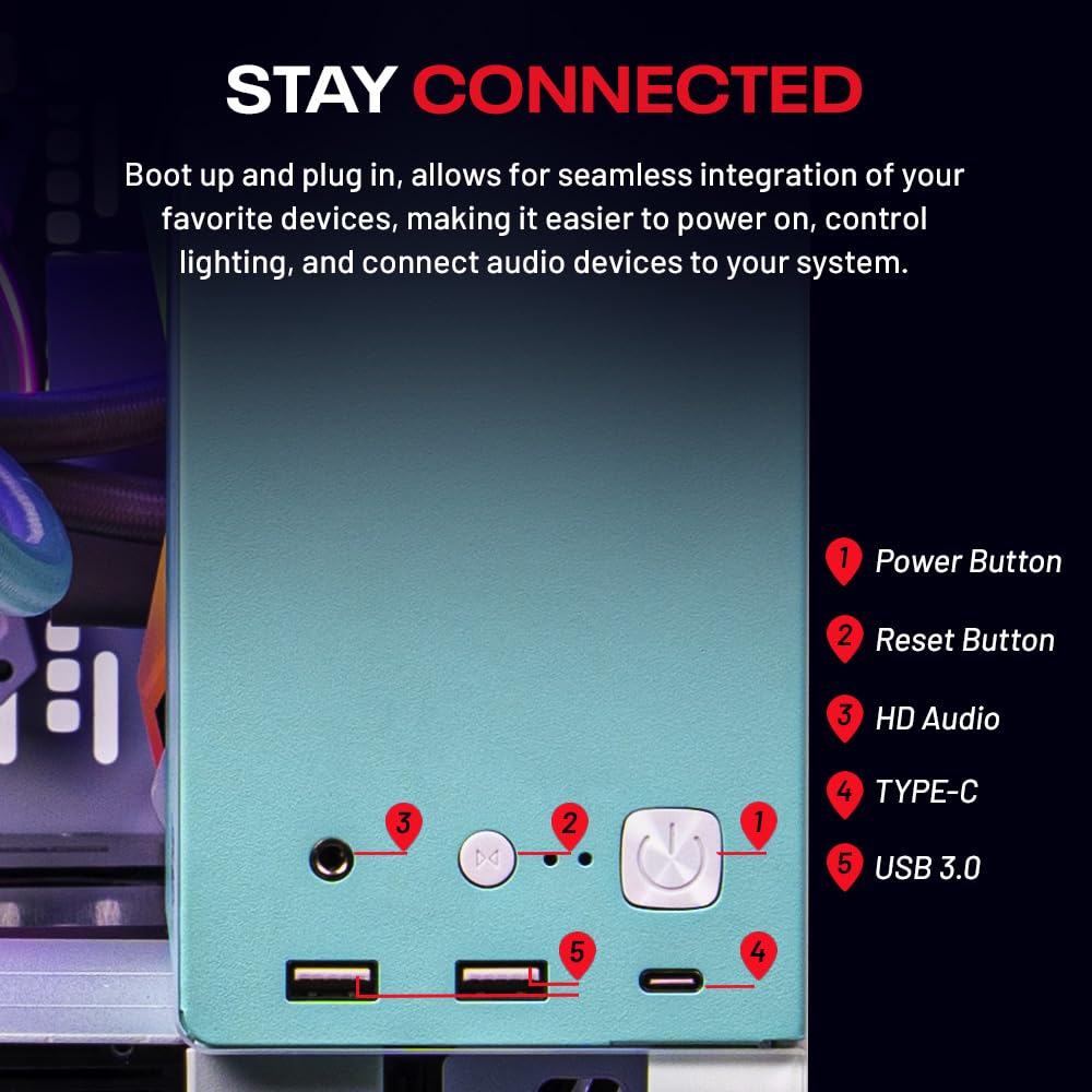 Skytech Gaming Aqua Gaming PC, AMD Ryzen 7 7700X 4.5GHz, NVIDIA RTX 5070 12GB, 1TB Gen4 NVMe SSD, 32GB DDR5 RAM 5600, 850W Gold ATX 3 PSU, 360 ARGB AIO, Wi-Fi, Win 11, Desktop