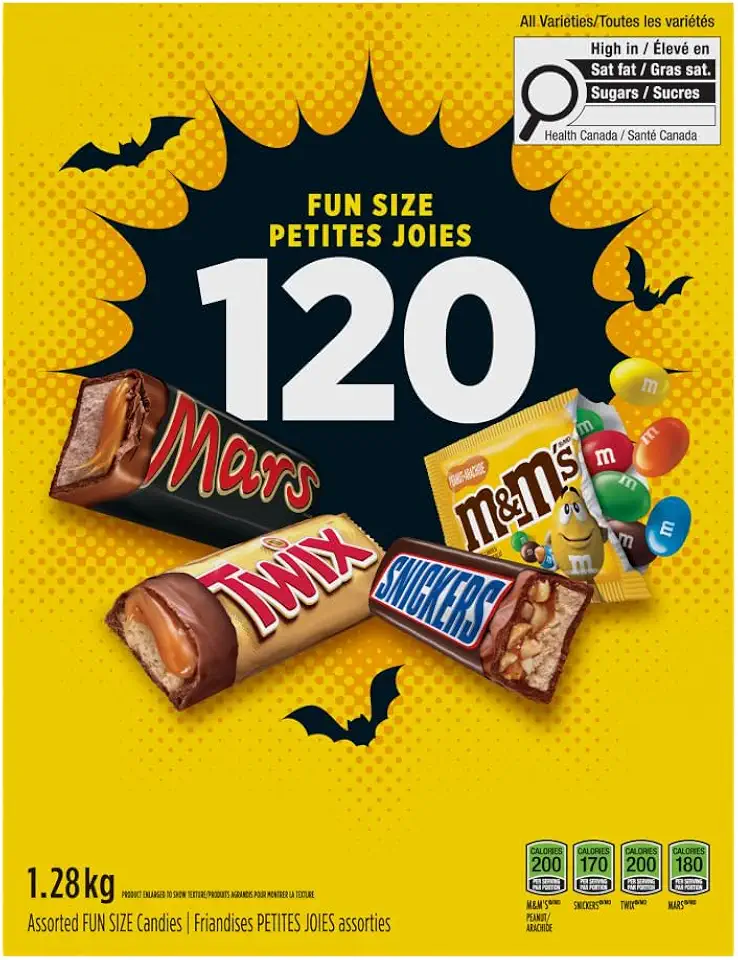 MARS Variety, Halloween Chocolate Candy, Assorted Fun Size, 120 Count