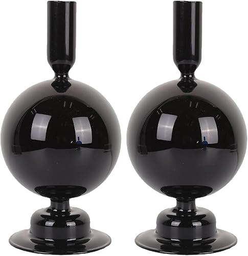 Portavelas votivos decorativos modernos, candelabros de cristal para decoración del hogar, aromaterapia, boda, fiesta, negro