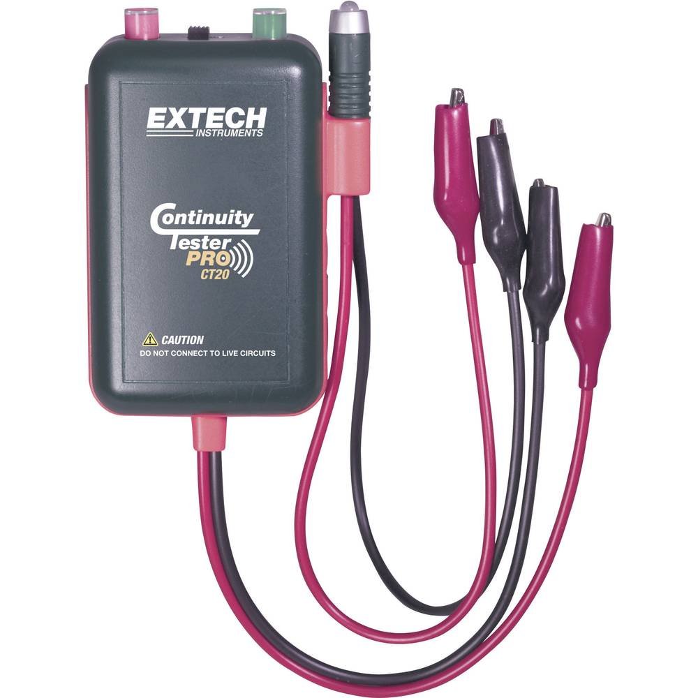 Extech CT20 Fern- und Lokal-Durchgangstester mit Fernsonde | Abnehmbare Fernsonde, Ein-Personen-Kabeltest, LED und akustischer Ton, Krokodilklemmen, HLK/Telekom