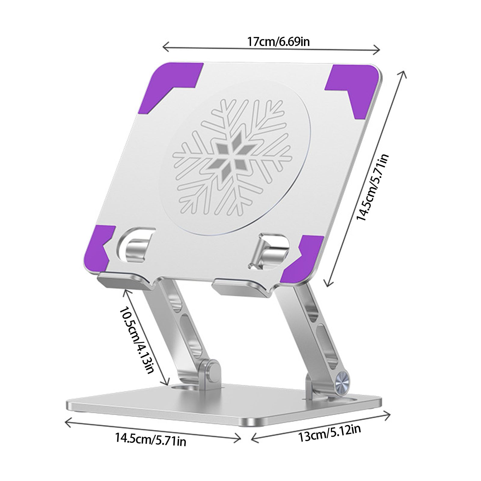Supporto ergonomico per tablet con raffreddamento magnetico Base stabilizzante in lega alluminio Soluzione riduzione del calore per supporto raffreddamento per tablet in lega alluminio