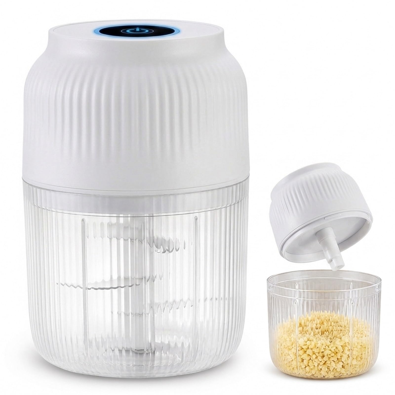 Electric Garlic Chopper, Mini Food Processor & Crusher with 6 Blades