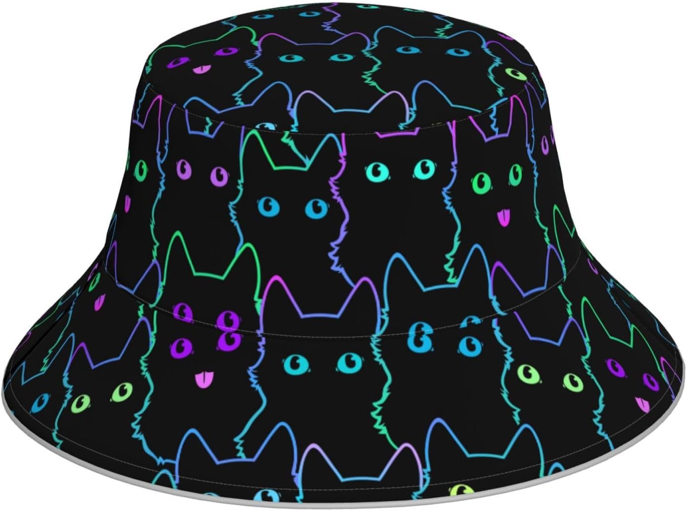 Psychedelic Bucket Hat Fisherman Cap for Women Men, Trippy Art Casual Travel Beach Sun Hats for Summer - Image 2