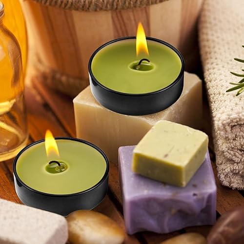 Miniatura 4 de Tarros de vela de lata, 24 latas para hacer velas con tapas, recipientes de metal para velas de 1.7 fl oz para hacer velas, tarros de velas, lata