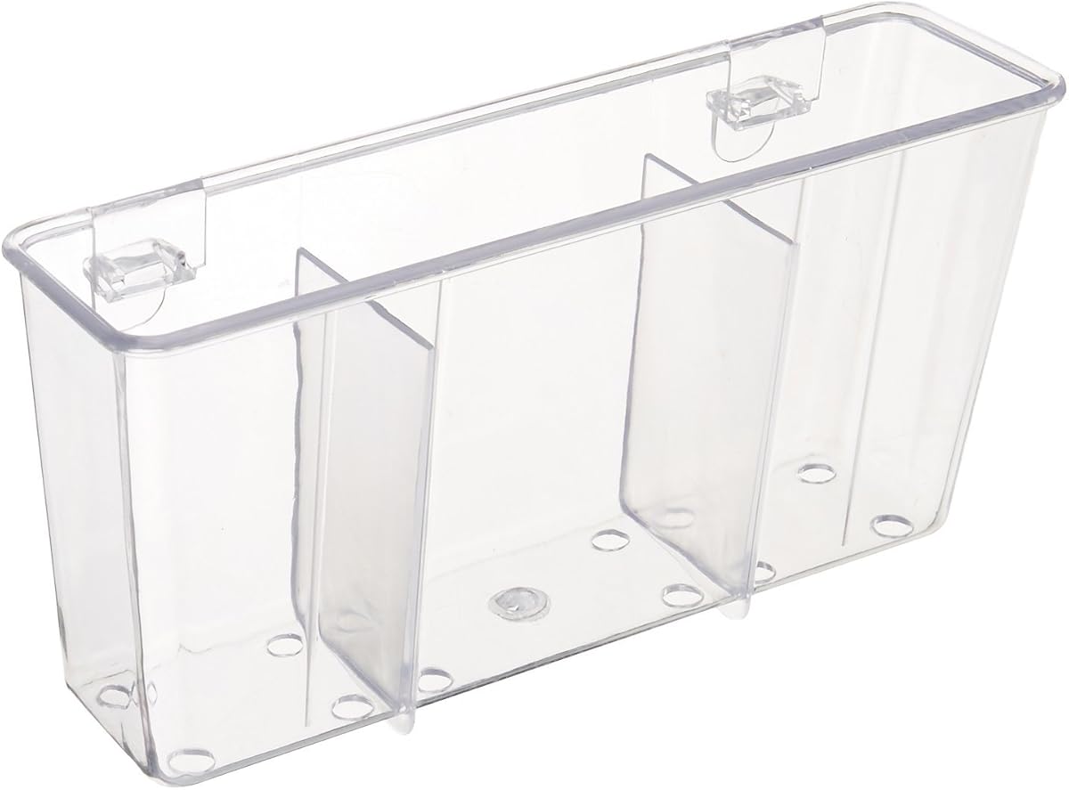 Cutlery Holder (Clear) (4.5"H x 7.75"W x 2.25"D)
