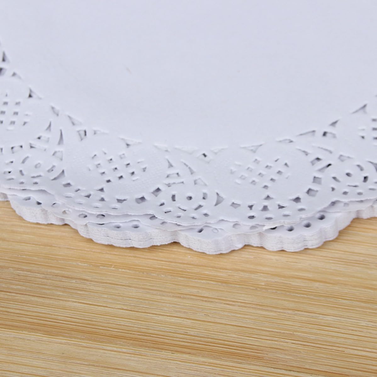 180 Blondas Redondas de Papel de Pulpa de Madera Diseño de Encaje Delicado para Envolver y Decorar Vajilla en Cumpleaños y Eventos