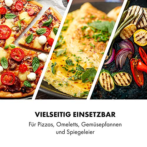 Klarstein AeroVital Cube Chef Heißluftfritteuse Pizzateller mit hohem Grilleinsatz Zubehör, Edelstahl – Bild 4