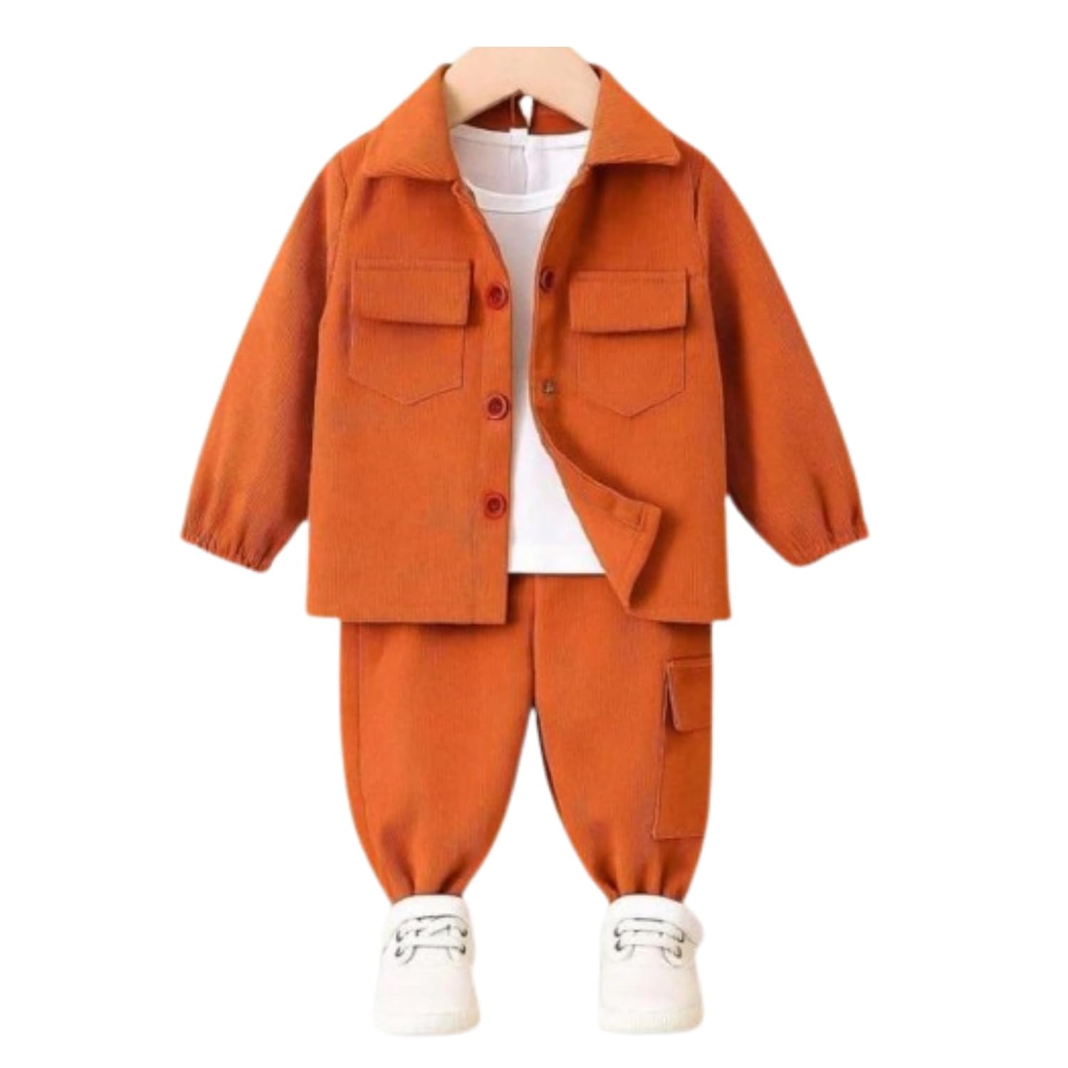 NIVEX BOUTIQUE Boys Rust Orange Textured Shirt, Inner Tee & Jogger Pants Set – Bold Smart Casual Outfit - Review, Price and Buying Guide