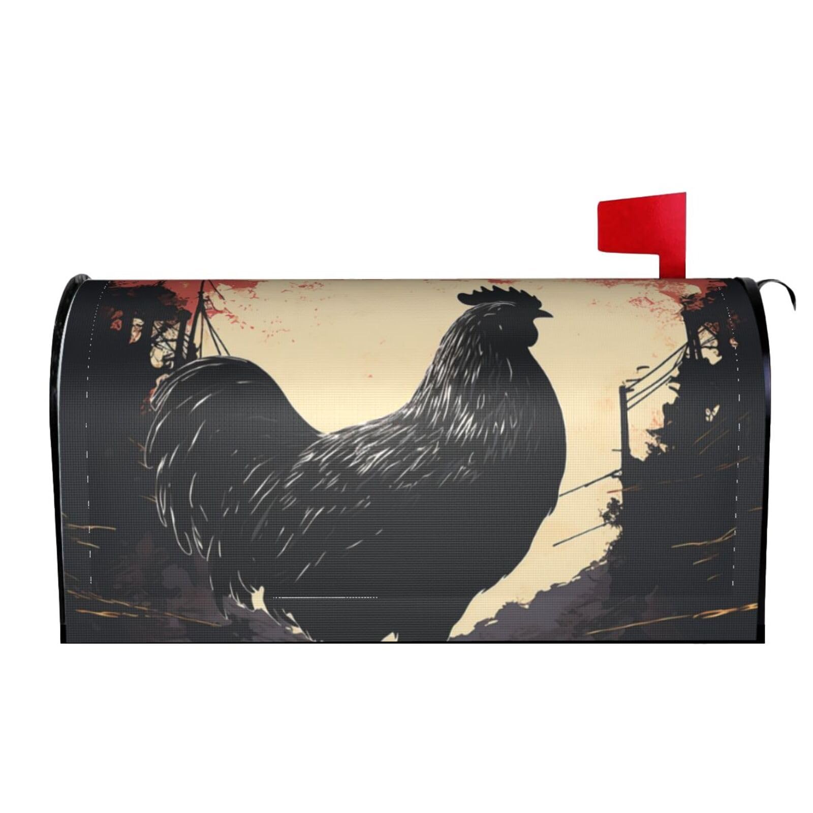 Spring Summer Mailbox Covers Magnetic Letter Post Box Cover Farmhouse Chicken Mailbox Wrap Decoration Mailbox Post Cover for Garden Yard Outside Welcome Decor 21x18 in